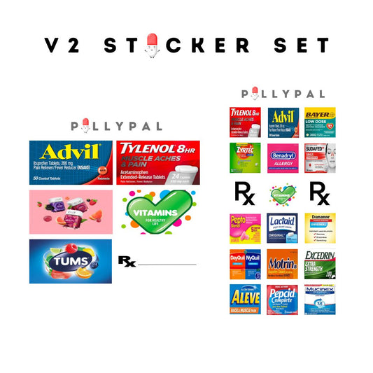 PillyPal V2 OTC Sticker Set