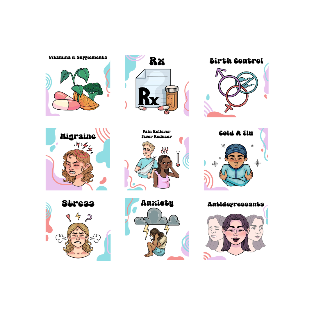 PillyPal V2 Generic Sticker Sheet (M)