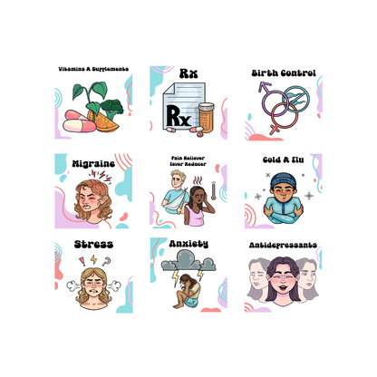 PillyPal V2 Generic Sticker Sheet (M)